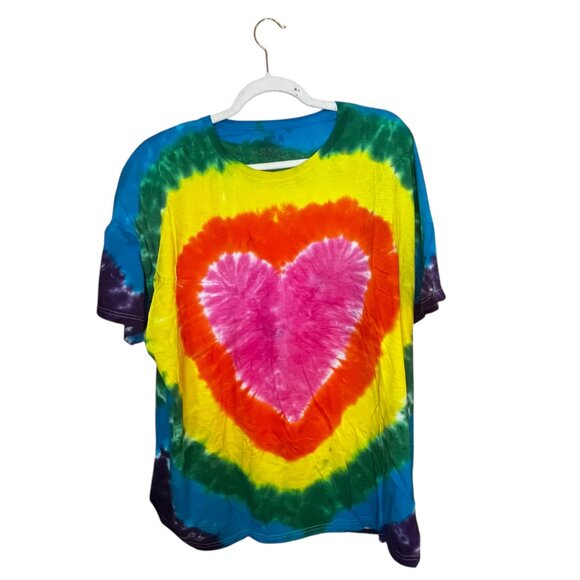 Fruit of the Loom Other - Tie-Dye Heart Shirt Size 2XL - Handmade